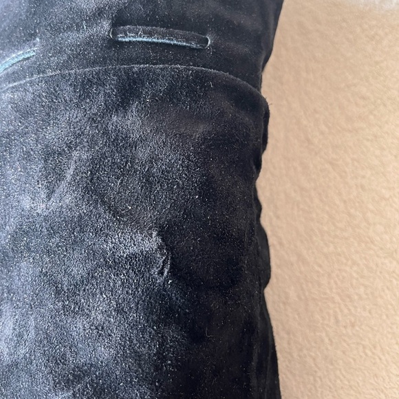 Vintage Black Suede Over-the-Knee Boots 8 - Picture 11 of 12